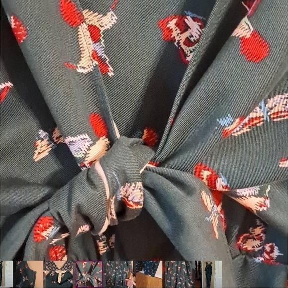 Matilda Jane Dark Green For the Love of Birds Jumpsuit Medium - Picture 6 of 8